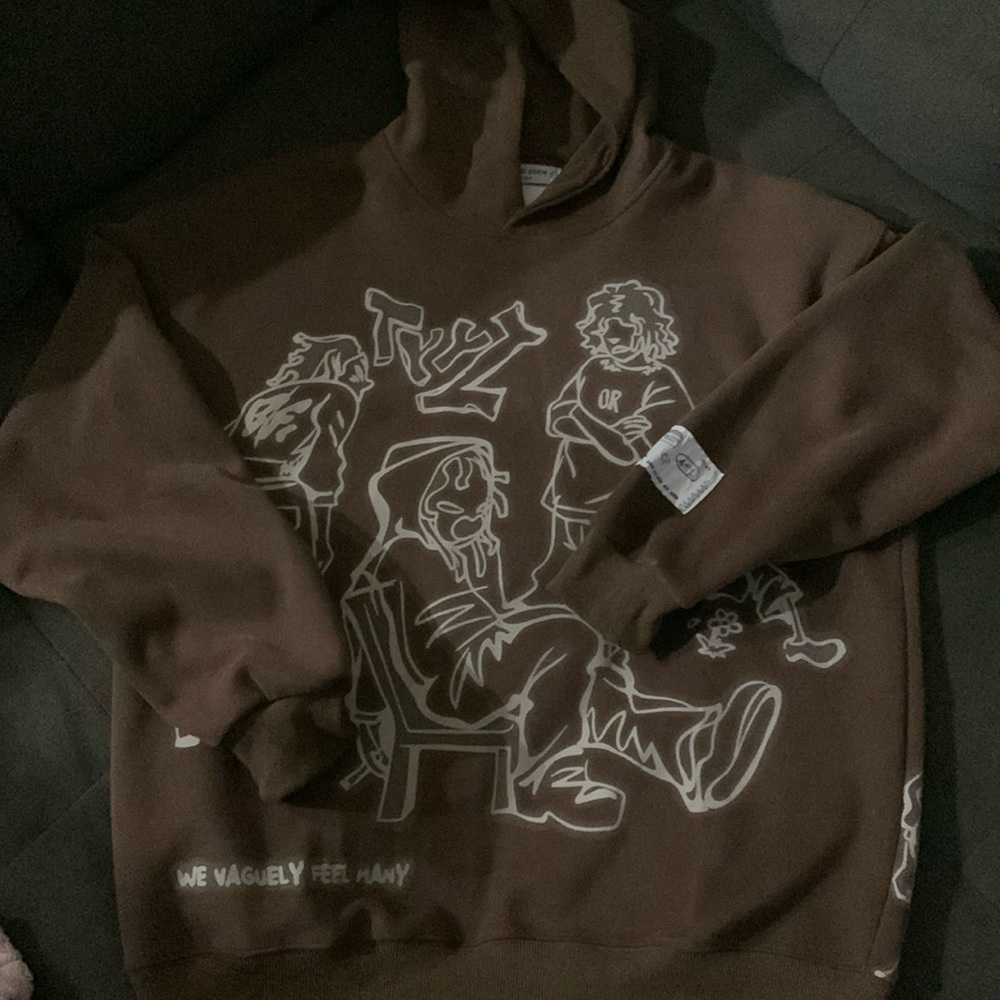 Aelfric Eden Cartoon Line Character Print Hoodie
